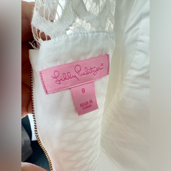 Lilly Pulitzer White Vandalia Resort Shift Dress Size 8 - Picture 3 of 15